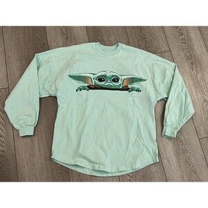 Disney Star Wars The Mandalorian Spirit Jersey Adult Small Mint Grogu Baby Yoda